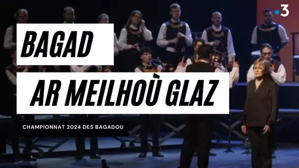 Bagad Ar Meilhoù Glaz (Quimper) au championnat des bagadoù 2024 au Quartz de Brest