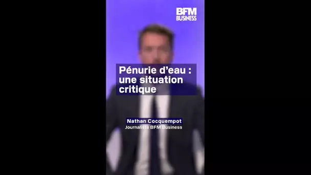 Pénurie d'eau : une situation critique