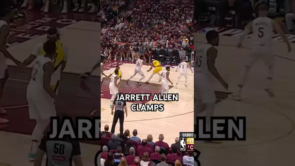 Jarrett Allen with the block on Siakam