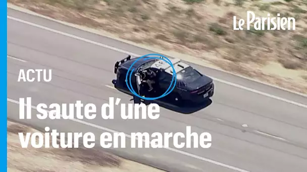 Il vole un véhicule de police et tente de s’échapper en sautant de la voiture sur l’autoroute