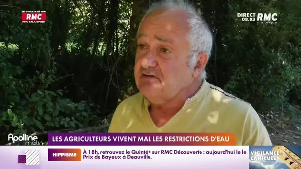 Sécheresse : les agriculteurs vivent mal les restrictions d'eau