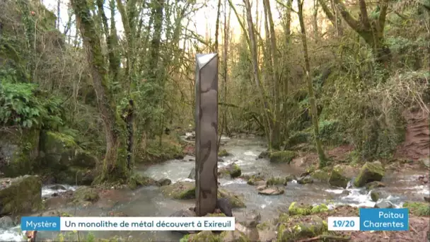Un mystérieux monolithe découvert sur la commune d’Exireuil, dans les Deux-Sèvres