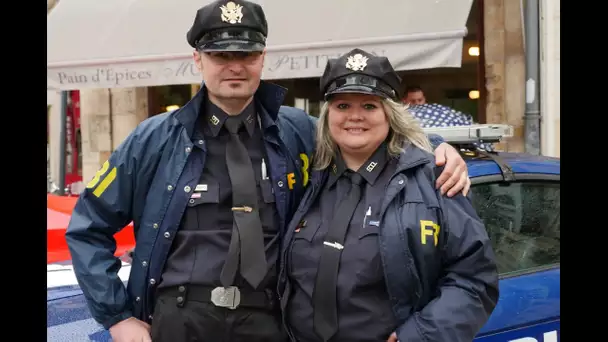 Exposition de voitures de police au festival du film policier de Beaune