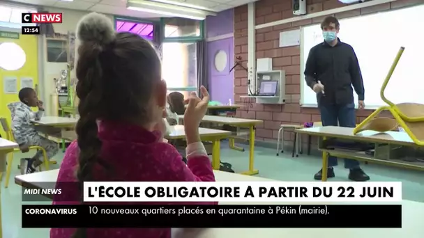 L'école obligatoire à partir du 22 juin