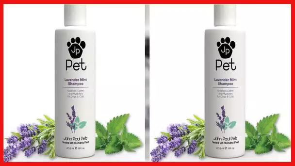 John Paul Pet Lavender Mint Shampoo for Dogs and Cats, Soothes Calms and Hydrates, Made in USA, Vega