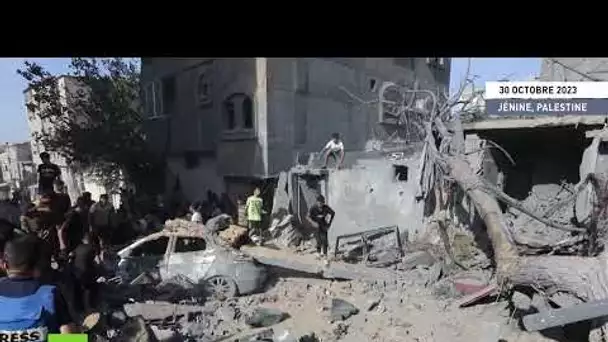 Gaza : frappe aérienne sur un immeuble résidentiel dans le quartier Al-Jneina de Rafah