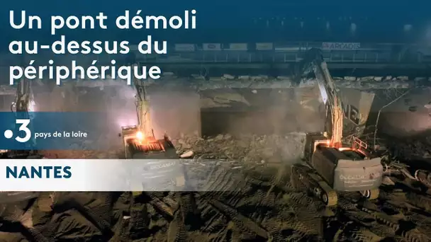 La démolition du pont de la route de la Chapelle-sur-Erdre