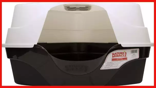 Nature’s Miracle Hooded Corner Litter Box, With Odor Control Charcoal Filter (P-5915)