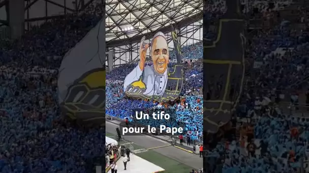 Un tifo pour le Pape #tifo #pape #marseille