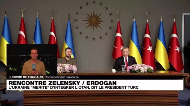 Erdogan réitère son soutien à l'Ukraine lors de sa rencontre avec Zelensky • FRANCE 24