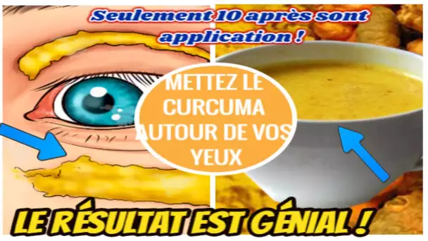 Elle a commencé à appliquer du curcuma autour de ses yeux