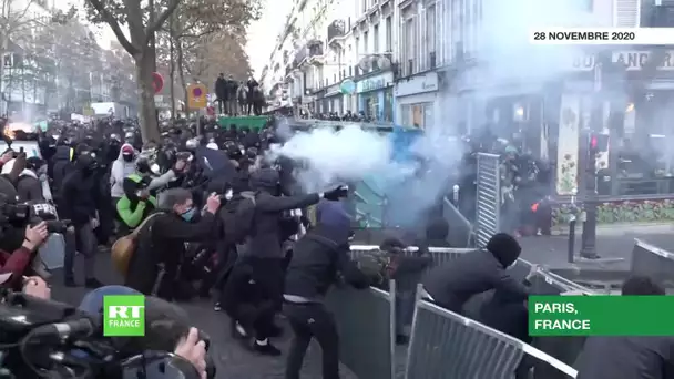 Loi Sécurité globale : violents affrontements avec la police à Paris