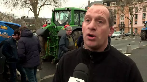 Les agriculteurs en colère à la préfecture de Rouen