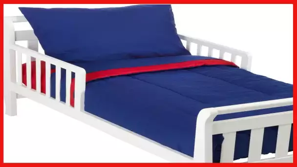 American Baby Company 100% Cotton Percale 4-Piece Toddler Bedding Set, Red/Royal, for Boys