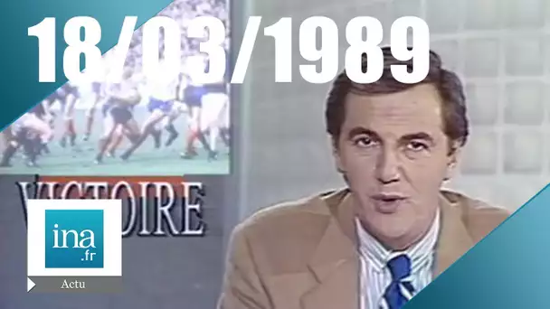 20h Antenne 2 du 18 mars 1989 | Double victoire française en sport | Archive INA
