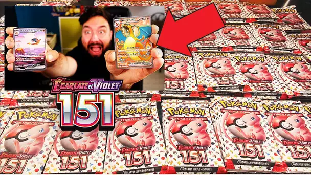 LA MEILLEURE OUVERTURE DE 100 BOOSTERS 151 POKEMON FR ! CARTE DRACAUFEU SECRETE !