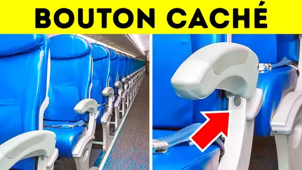 Un bouton secret sous ton siège d’avion + d’autres fonctionnalités cachées