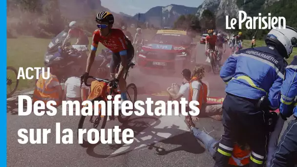 Le Tour de France interrompu par des militants écologistes