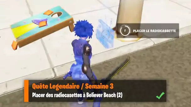 "PLACER DES RADIOCASETTES A BELIEVER BEACH" (FORTNITE DEFIS SEMAINE 3 SAISON 7)