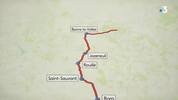 Tour Poitou-Charentes - Parcours Etape 5 entre Mansle (16) et Poitiers (86)