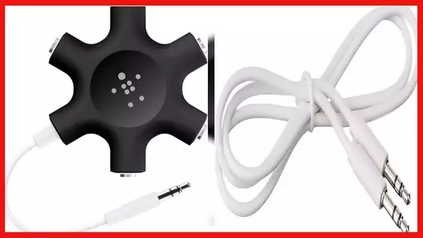 Belkin RockStar 5-Jack Multi Headphone Audio Splitter (Black)