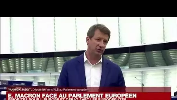 Les eurodéputés interpellent Macron après son discours au Parlement européen • FRANCE 24