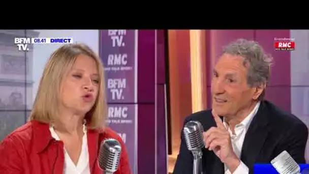 Karine Lacombe face à Jean-Jacques Bourdin en direct