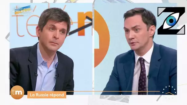 [Zap Télé] Thomas Sotto offensif face au porte-parole de l'ambassade de Russie ! (08/03/22)