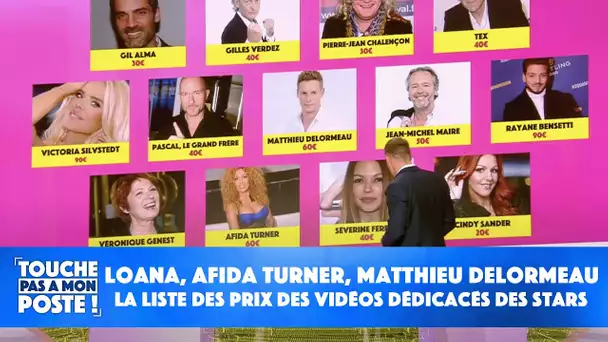 Loana, Afida Turner, Matthieu Delormeau : La liste des prix des vidéos dédicacés des stars