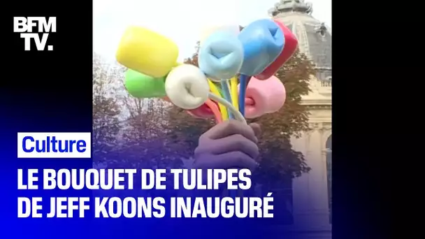 Offert par Jeff Koons, le 'Bouquet de Tulipes' a été inauguré ce vendredi à Paris