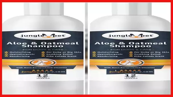 Jungle Pet Aloe Oatmeal Shampoo for Dogs - Sensitive Skin Dog Shampoo Oatmeal