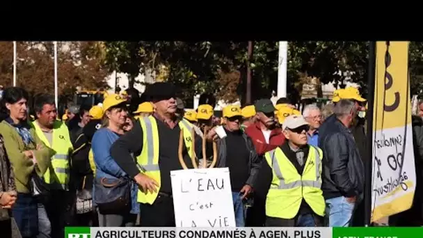 Agriculteurs condamnés à Agen, plus de 700 personnes ont manifesté