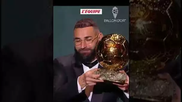 Karim Benzema sacré Ballon d'Or France Football 2022 #shorts #benzema #ballondor #football