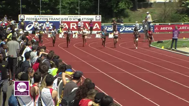 Tourcoing 2015 : Finale F 100 m (Veronique Mang en 11&#039;&#039;49)