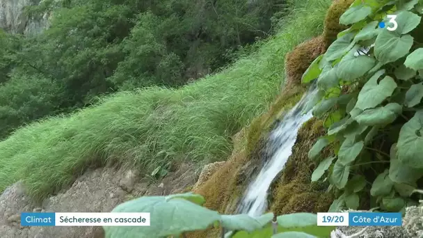 La cascade de Végay à Aiglun presque à sec