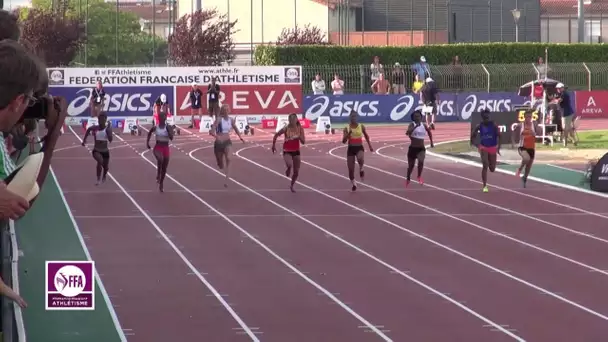 Albi 2015 : Finale 100 m Cadettes (Marine Mignon en 1&#039;&#039;85)