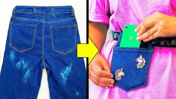 16 INCROYABLES ASTUCES AVEC DES JEANS QUI SONT VRAIMENT BRILLANTES