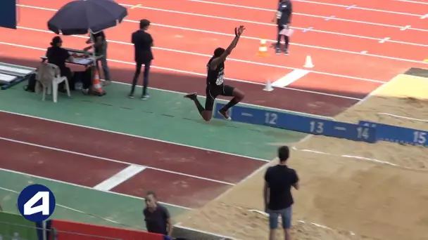 Bondoufle 2018 : Finale Triple saut Juniors M (Jonathan Seremes avec 16,02 m)