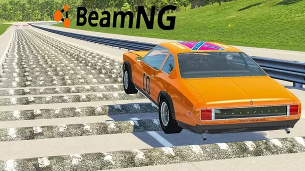 CAR VS 1000 SPEEDBUMPS ! (BeamNG Experiences)