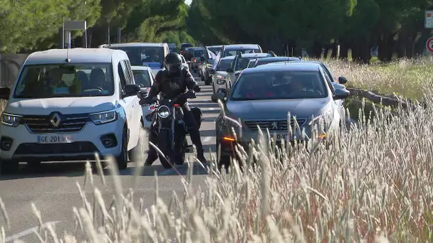 Manifestation des métiers du soin : embouteillage & circulation bloquée entre l'A.709 et Montpellier