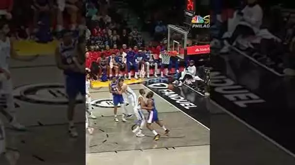 Joel Embiid Beats the Shot Clock with the INSANE Step-Back 3 🔥 | #Shorts
