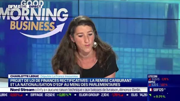 Charlotte Leduc (LFI) : La remise carburant et la nationalisation d'EDF au menu des parlementaires