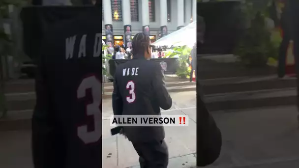 Allen Iverson pulled up in the Dwyane Wade jacket! 🔥 | #Shorts