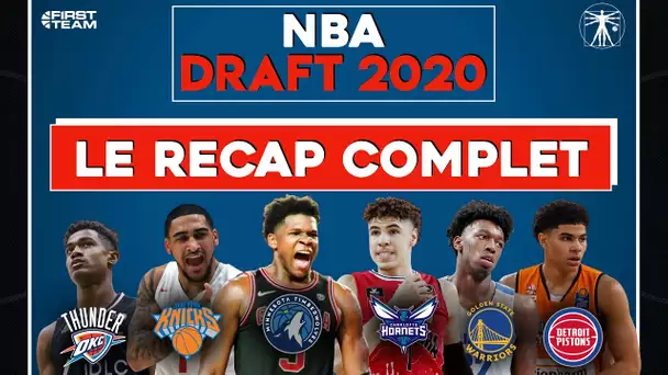 [Recap Draft] Anthony Edwards #1, Lamelo à Charlotte, Hayes à Détroit & Maledon au 2nd tour !