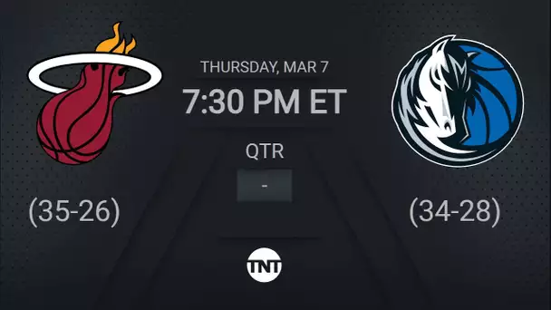 Miami Heat @ Dallas Mavericks | NBA on TNT Live Scoreboard