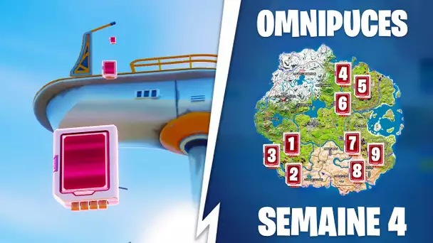 TROUVER LES OMNIPUCES DE LA SEMAINE 4 ! (FORTNITE QUETE EPEE OMNI)