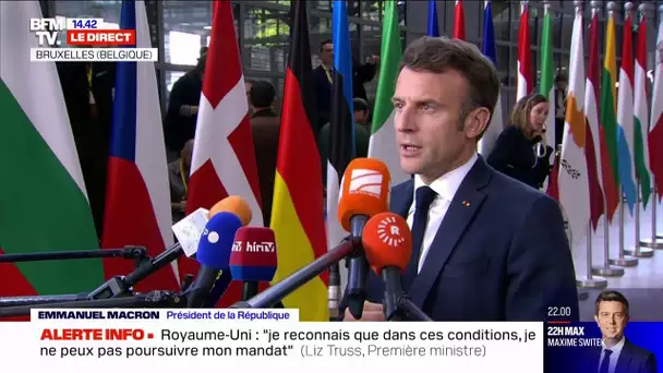 Emmanuel Macron réagit à la démission de Liz Truss