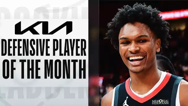 Amen Thompson Is The Kia NBA Western Conference Defensive Player of the Month #KiaDPOTM