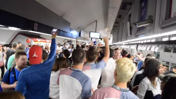 AMBIANCE DANS LE METRO APRÈS LA VICTOIRE DES BLEUS