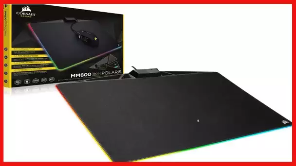 Corsair MM800 Polaris RGB Mouse Pad - 15 RGB LED Zones - USB Pass Through - High-Performance